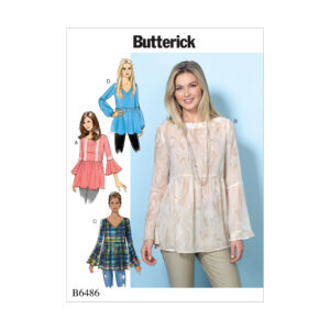 Butterick Schnittmuster - B6486 - Shirt, Bluse mit angesetztem Volant