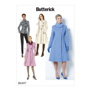 Butterick Schnittmuster - B6497 - eleganter Mantel mit seitlichem Verschluss