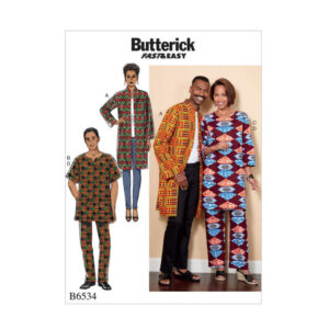 Butterick Schnittmuster - B6534 - Hausanzug, Hausmantel, Unisex