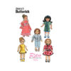 Butterick Schnittmuster - B6645 - Puppenkleider, Retromodelle, 46 cm