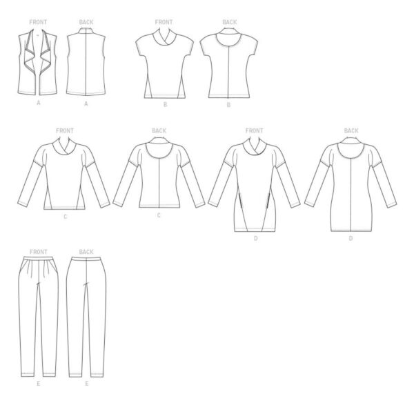 Butterick Schnittmuster - B6388 -  Shirt, Kleid, Hose – Bild 8