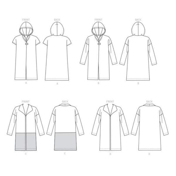 Butterick Schnittmuster - B6394 -  Jacke, Weste, Kurzmantel – Bild 9