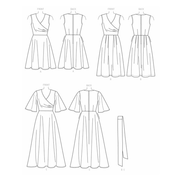 Butterick Schnittmuster - B6446 - Wickelkleid, Sommerkleid – Bild 7