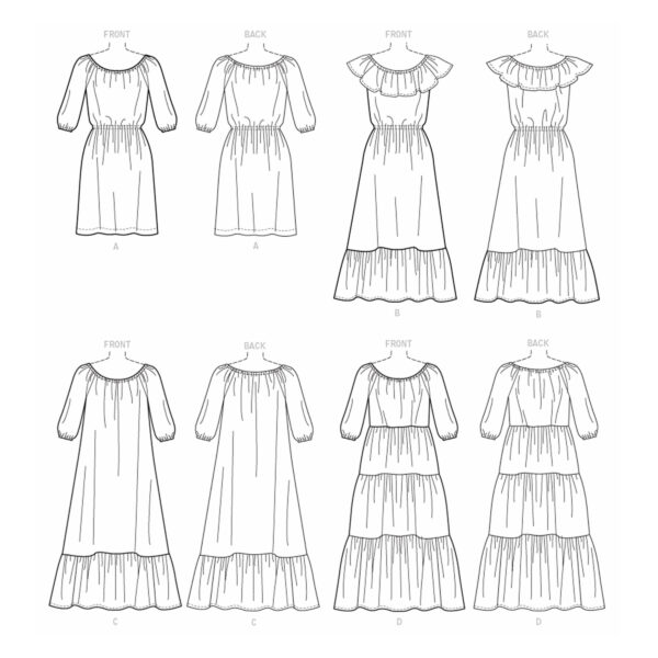 Butterick Schnittmuster - B6451 -  Kleid mit Stufenrock – Bild 8