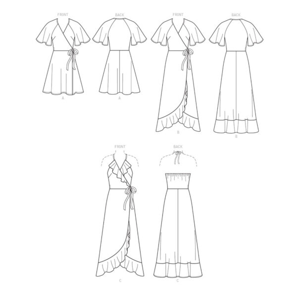 Butterick Schnittmuster - B6554 - Sommerkleid, Wickelkleid – Bild 8