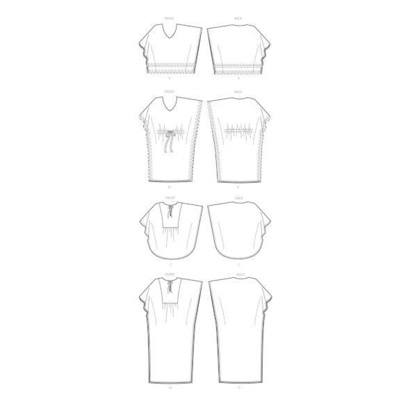 Butterick Schnittmuster - B6559 -  Bluse, Tunika, Überwurf – Bild 10