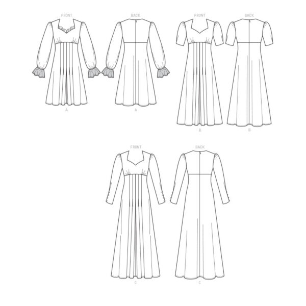 Butterick Schnittmuster - B6586 - Damenkleid mit hoher Taille – Bild 10