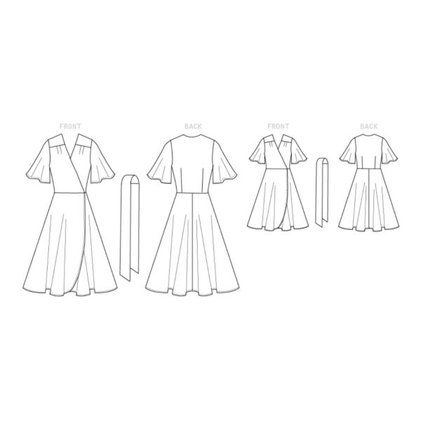 Butterick Schnittmuster - B6654 - Damen und Kinderkleid im Partnerlook – Bild 9