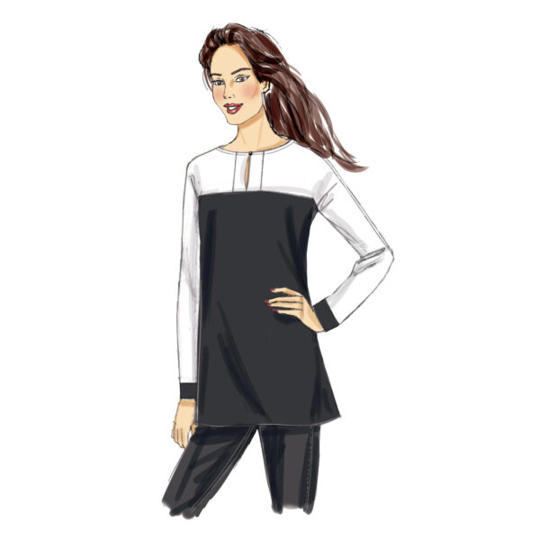 Butterick Schnittmuster - B6416 - Shirt mit angeschnittenem Ärmel – Bild 2