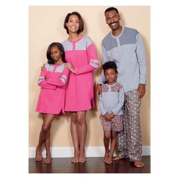 Butterick Schnittmuster - B6531 - Nachtwäsche für die ganze Familie – Bild 2