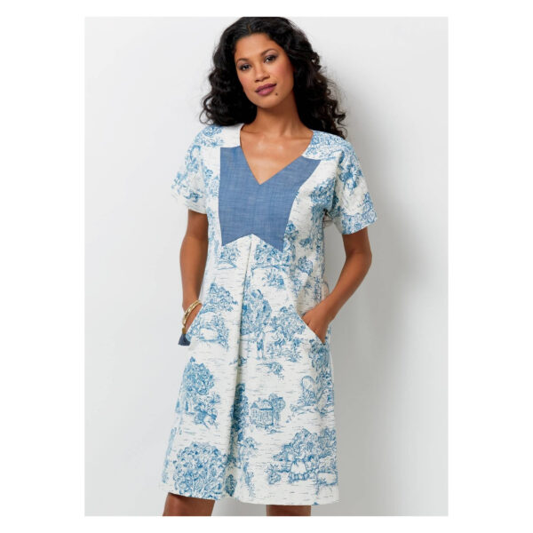 Butterick Schnittmuster - lisette - B6567 - schlichtes, einfaches Kleid mit angeschnittenem Arm – Bild 2