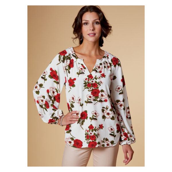 Butterick Schnittmuster - B6632 - Bluse, Damenshirt mit kleinem Schlitz am Ausschnitt – Bild 2