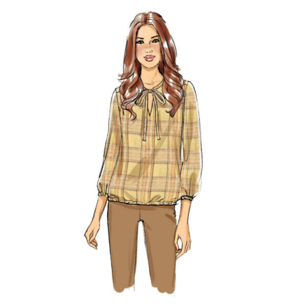 Butterick Schnittmuster - B6378 - lässige Bluse mit Schleifenkragen – Bild 3
