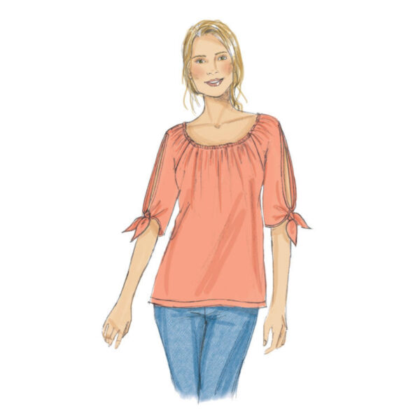 Butterick Schnittmuster - B6455 -  Bluse mit Carmenausschnitt – Bild 3