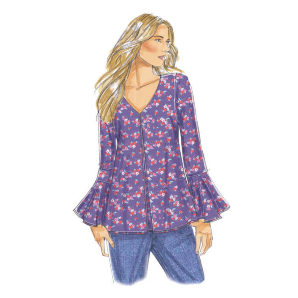 Butterick Schnittmuster - B6456 - Shirt mit Volant am Ärmel – Bild 3