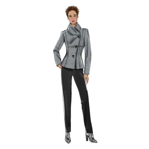 Butterick Schnittmuster - B6497 - eleganter Mantel mit seitlichem Verschluss – Bild 3
