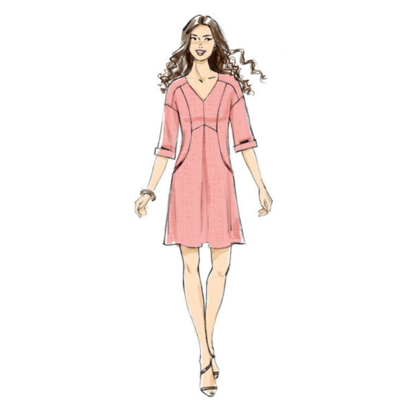 Butterick Schnittmuster - lisette - B6567 - schlichtes, einfaches Kleid mit angeschnittenem Arm – Bild 3