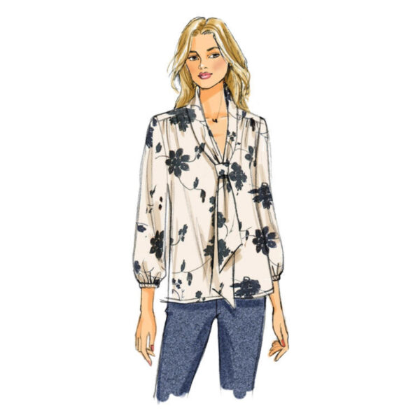 Butterick Schnittmuster - B6378 - lässige Bluse mit Schleifenkragen – Bild 4