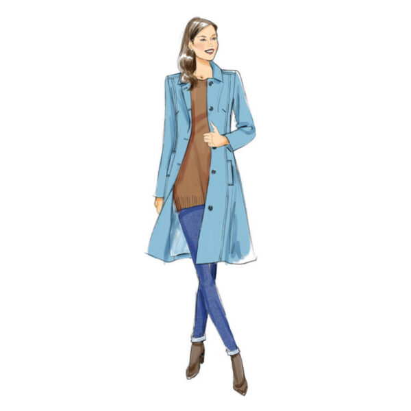Butterick Schnittmuster - lisette - B6385 - Mantel, lange Jacke – Bild 4