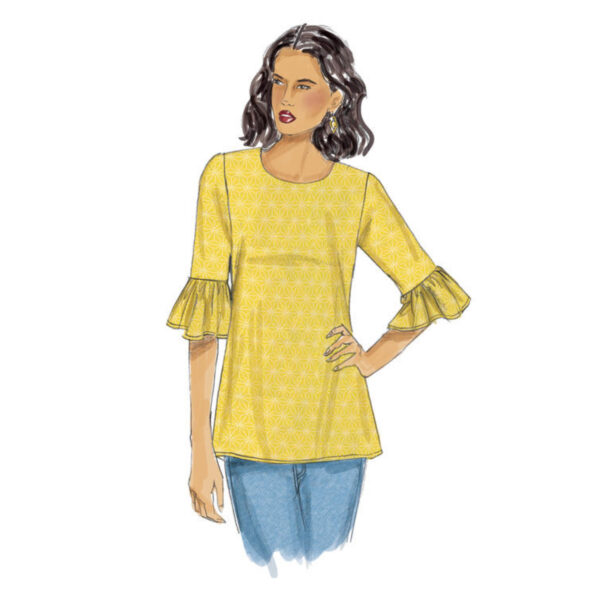 Butterick Schnittmuster - B6456 - Shirt mit Volant am Ärmel – Bild 4