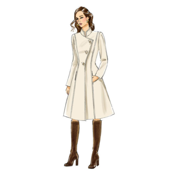 Butterick Schnittmuster - B6497 - eleganter Mantel mit seitlichem Verschluss – Bild 4