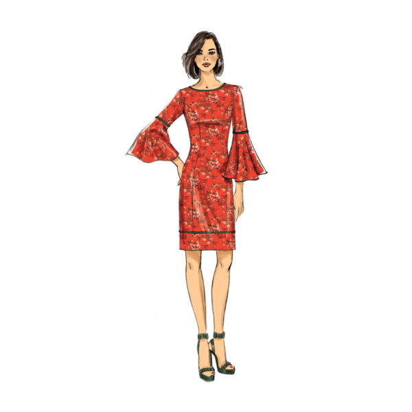 Butterick Schnittmuster - B6624 - schlichtes, elegantes Damenkleid – Bild 4