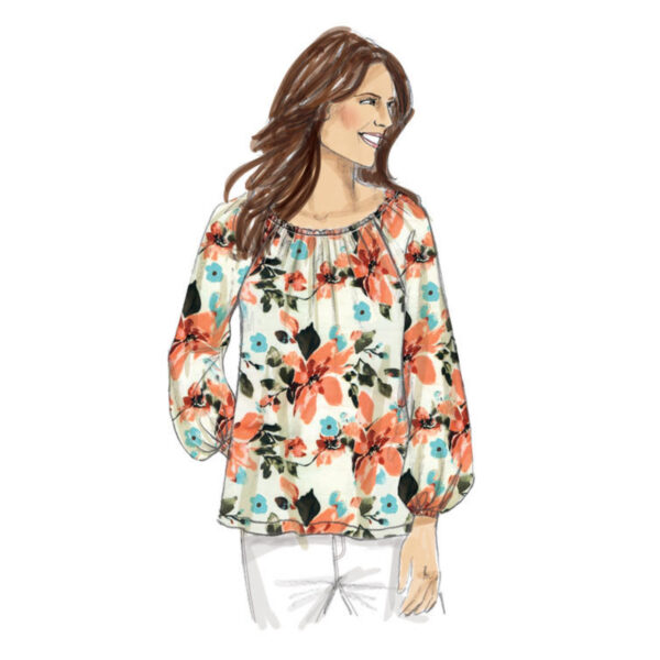 Butterick Schnittmuster - B6455 -  Bluse mit Carmenausschnitt – Bild 5