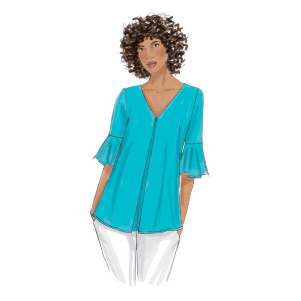 Butterick Schnittmuster - B6456 - Shirt mit Volant am Ärmel – Bild 5