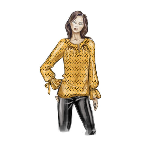 Butterick Schnittmuster - B6632 - Bluse, Damenshirt mit kleinem Schlitz am Ausschnitt – Bild 5