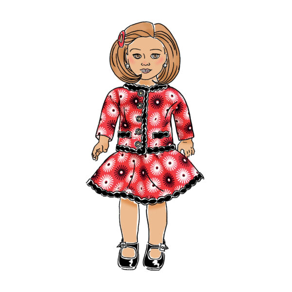 Butterick Schnittmuster - B6645 - Puppenkleider, Retromodelle, 46 cm – Bild 5