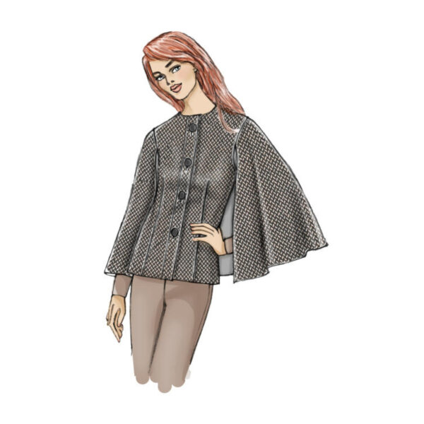 Butterick Schnittmuster - B6603 - Damenjacke mit Cape – Bild 6