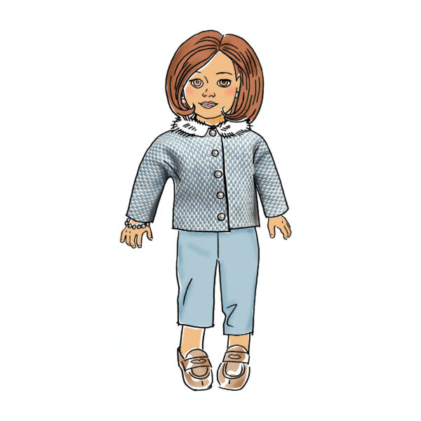 Butterick Schnittmuster - B6645 - Puppenkleider, Retromodelle, 46 cm – Bild 6