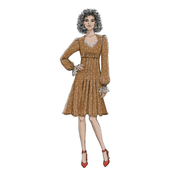 Butterick Schnittmuster - B6586 - Damenkleid mit hoher Taille – Bild 7