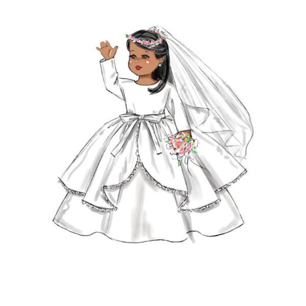Butterick Schnittmuster - B6606 - Puppenkleider, Retromodelle, 46 cm – Bild 8