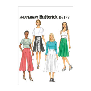 Butterick Schnittmuster - easy - B6179 - Bahnenrock oder Hosenrock