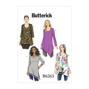 Butterick Schnittmuster - B6263 -  Shirt, Zipfelshirt, Longshirt