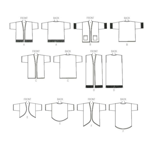 Butterick Schnittmuster - easy - B6176 -  Überwurf, Weste, Jacke – Bild 11