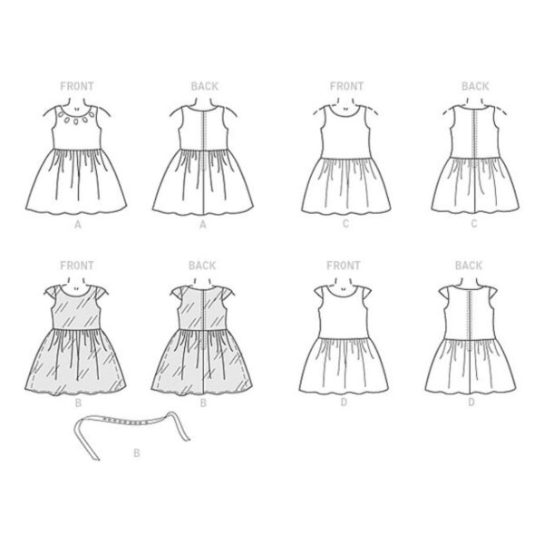 Butterick Schnittmuster - B6201 - schlichtes Sommerkleid für Kinder – Bild 8