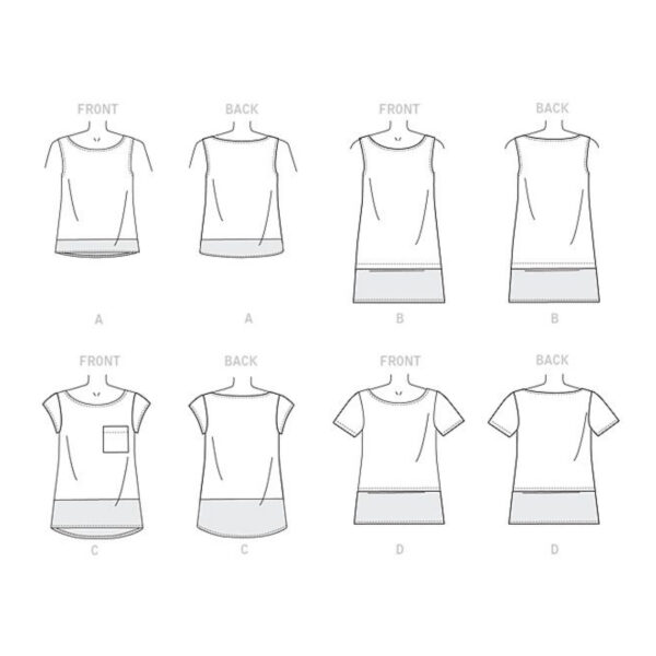 Butterick Schnittmuster - easy - B6214 -  Shirt oder schlichte Bluse – Bild 8