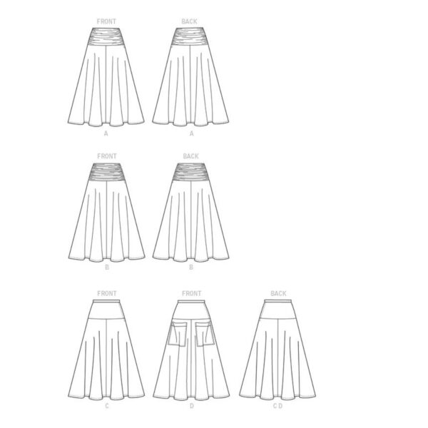 Butterick Schnittmuster - Easy - B6249 - Tellerrock mit Sattel – Bild 7