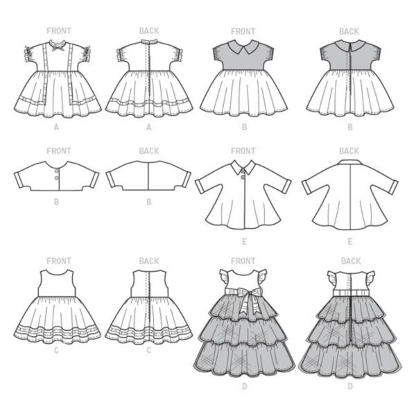 Butterick Schnittmuster - Retro - B6265 - Puppenkleider der 50er Jahre – Bild 9