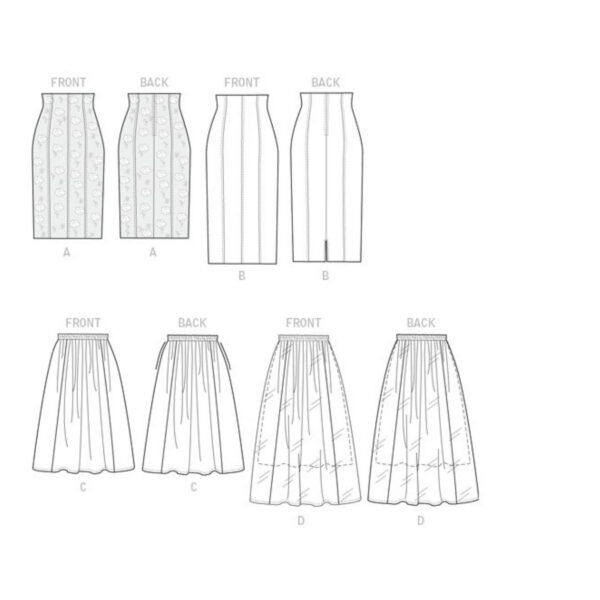 Butterick Schnittmuster - B6326 - Rockvariationen – Bild 9