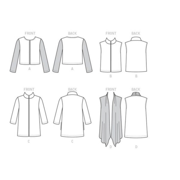 Butterick Schnittmuster - B6328 - Jacke oder Weste – Bild 8