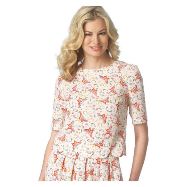 Butterick Schnittmuster - B6175 - Shirt, kurze Bluse, gebogter Saum – Bild 2