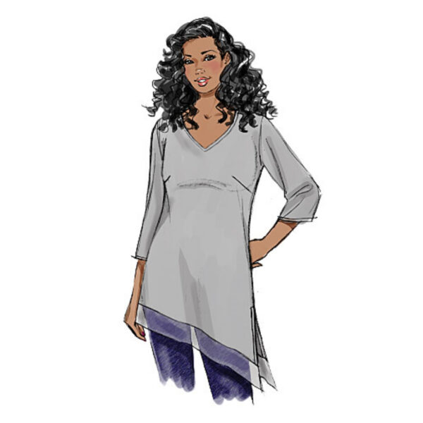 Butterick Schnittmuster - B6263 -  Shirt, Zipfelshirt, Longshirt – Bild 3