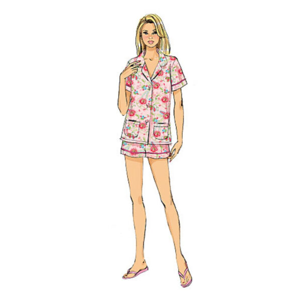 Butterick Schnittmuster - lisette - B6296 - Schlafanzug, Pyjama, Shorty – Bild 3