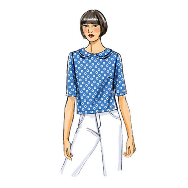 Butterick Schnittmuster - B6175 - Shirt, kurze Bluse, gebogter Saum – Bild 4