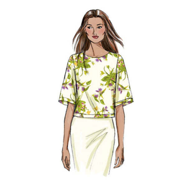Butterick Schnittmuster - B6175 - Shirt, kurze Bluse, gebogter Saum – Bild 5