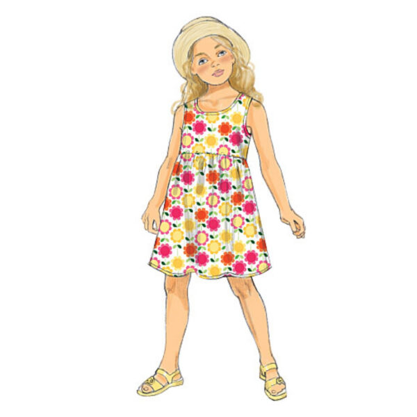 Butterick Schnittmuster - B6202 - schlichtes Sommerkleid oder kurzer Overall für Kinder – Bild 5