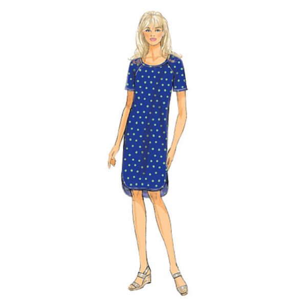 Butterick Schnittmuster - easy - B6207 -  Shirtkleid mit abgerundetem Saum – Bild 6